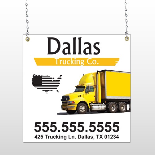 Yellow Truck 296 Window Sign