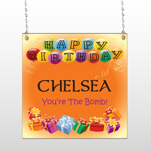 Birthday Balloons 185 Window Sign