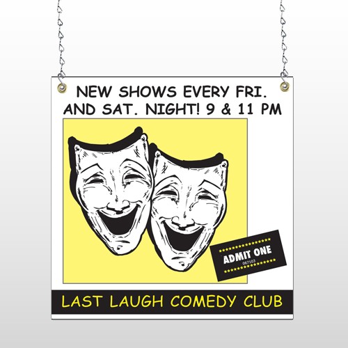 Comedy Mask 516 Window Sign