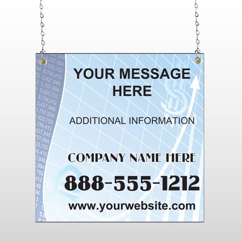 Finance Graph 175 Window Sign