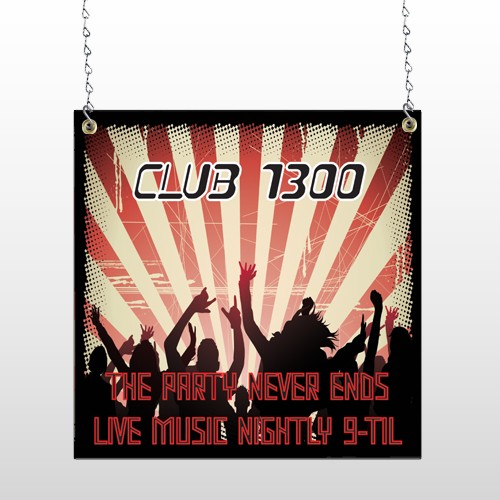 Night Club 523 Window Sign