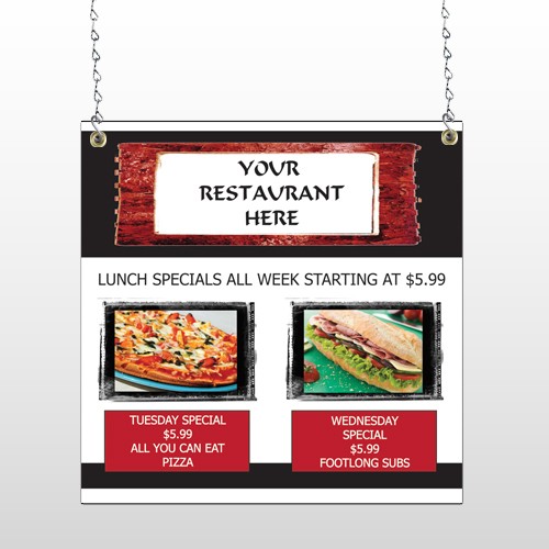 Restaurant Specials 370 Window Sign
