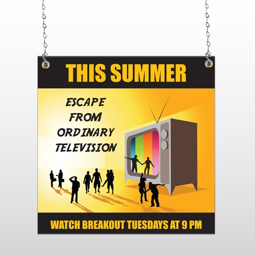 Television 525 Window Sign