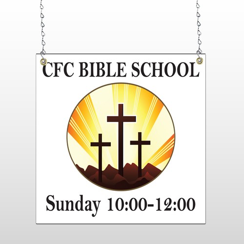  3 Crosses 149 Window Sign