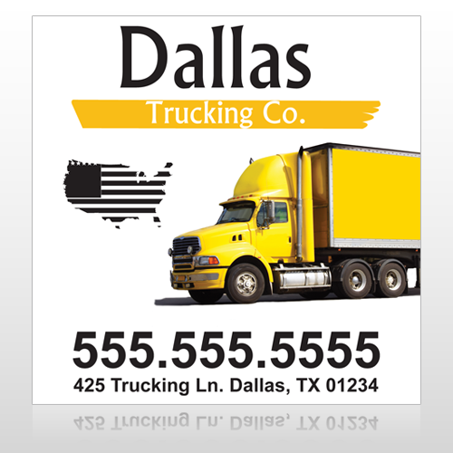 Yellow Truck 296 Site Sign