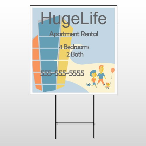 Apartment Building 29  Wire Frame Sign