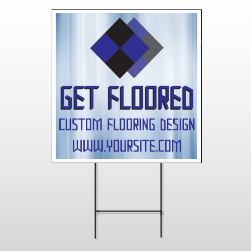 Blue Checker 249 Wire Frame Sign