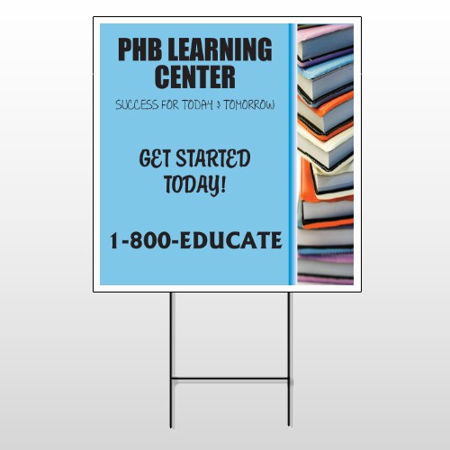 Book Learning 156 Wire Frame Sign