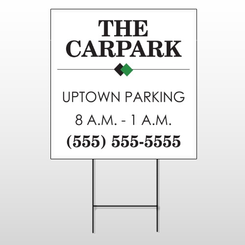 Car Park 122 Wire Frame Sign