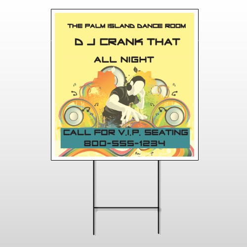 DJ Crank Night 369 Wire Frame Sign