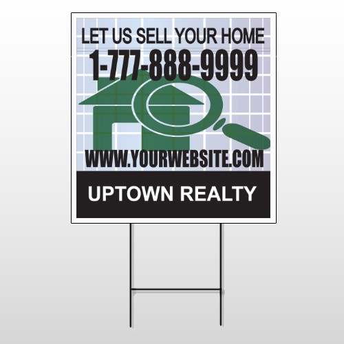 House Magnified 854 Wire Frame Sign