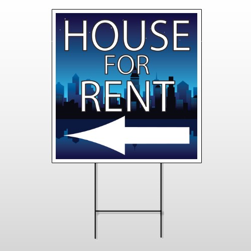 House Rent Night City 710 Wire Frame Sign