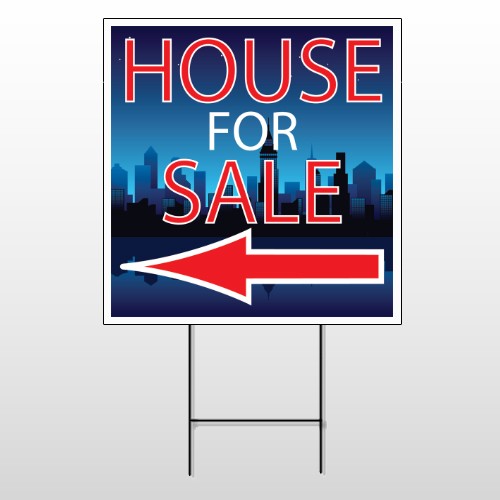 House Rent Night City 712 Wire Frame Sign