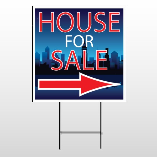 House Sale Night City 713 Wire Frame Sign