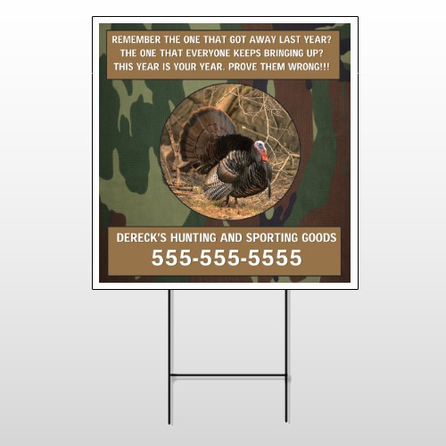 Hunt Turkey 409 Wire Frame Sign