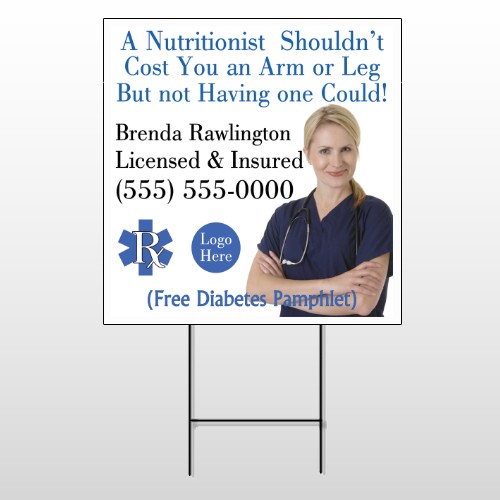 Nutritionist 46 Wire Frame Sign