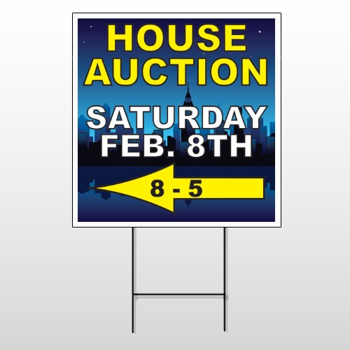 Open House Night City 708 Wire Frame Sign