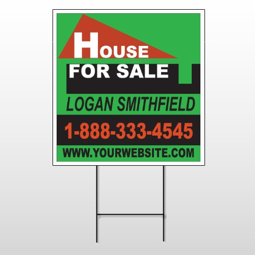 Red Roof House 855 Wire Frame Sign