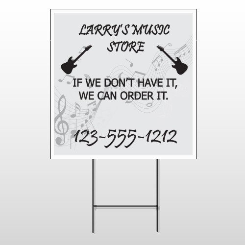 Silhouette Guitar 371 Wire Frame Sign