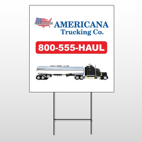 Tanker Truck 315 Wire Frame Sign