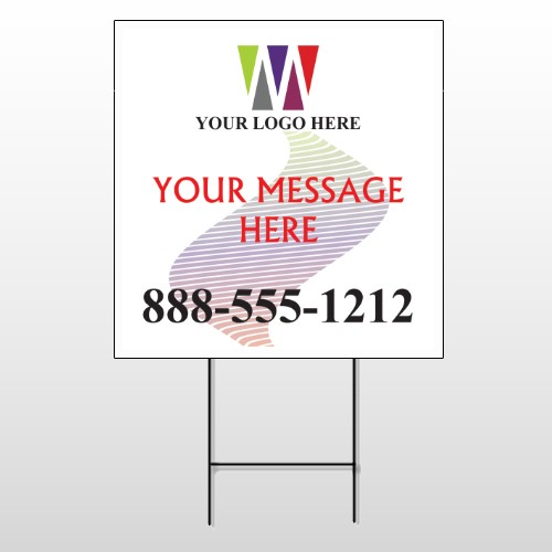 Triangles Wave 167 Wire Frame Sign
