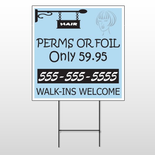 Woman Hair Sign 289 Wire Frame Sign