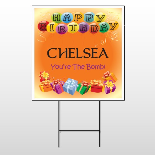 Birthday Balloons 185 Wire Frame Sign