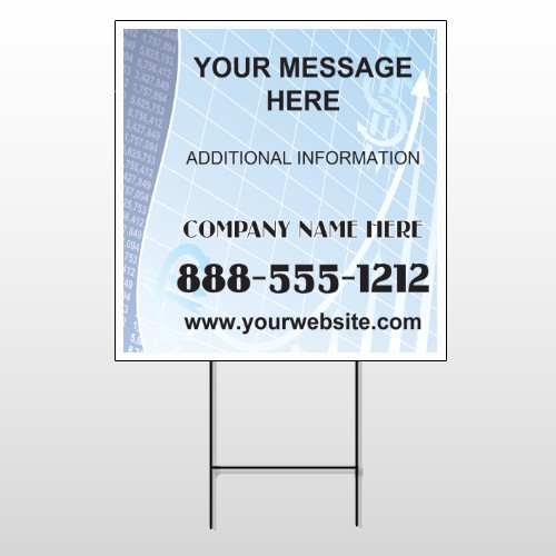 Finance Graph 175 Wire Frame Sign