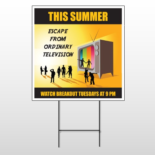 Television 525 Wire Frame Sign