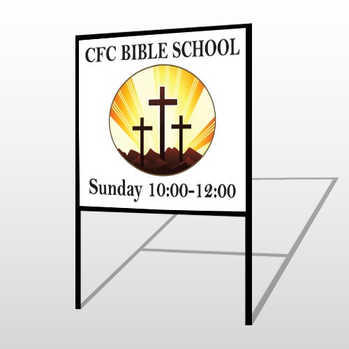 3 Crosses 149 H-Frame Sign