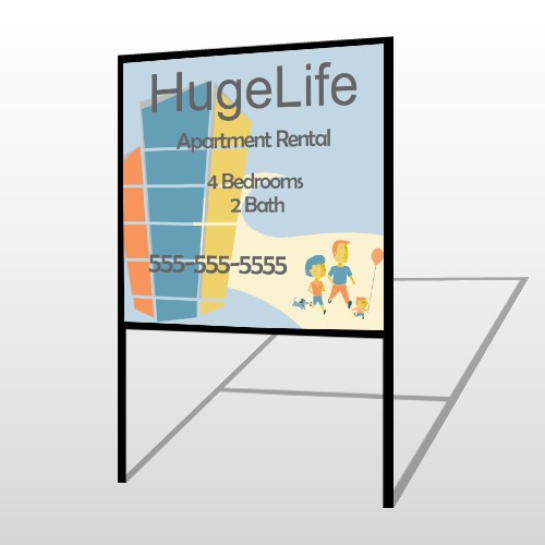 Apartment Building 29 H-Frame Sign