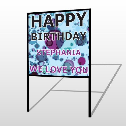 Birthday Dots 16 H- Frame Sign