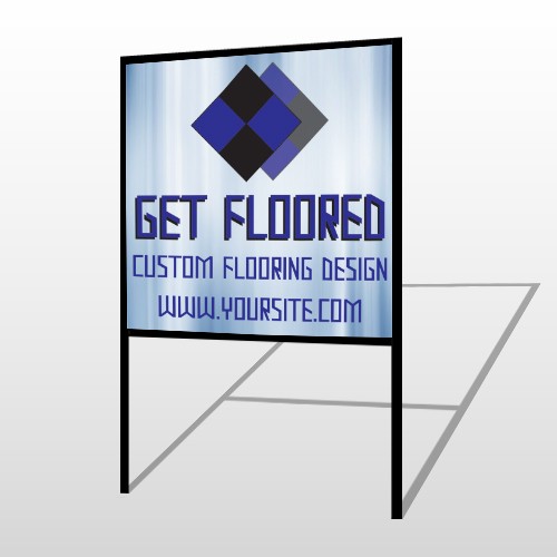 Blue Checker 249 H-Frame Sign