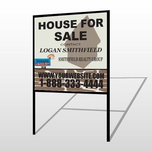 Brown House For Sale 860 H-Frame Sign