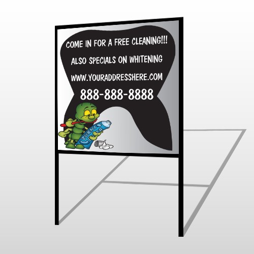 Brushing Germ 502 H Frame Sign