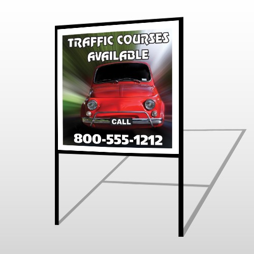Car Traffic 153 H-Frame Sign