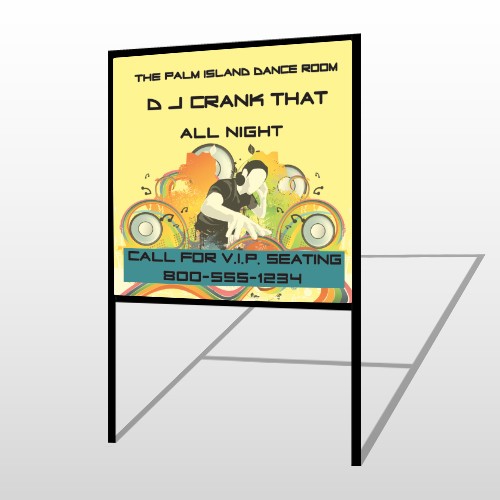 DJ Crank Night 369 H-Frame Sign
