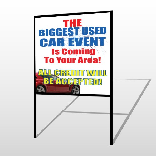 Fireworks Car 111 H-Frame Sign