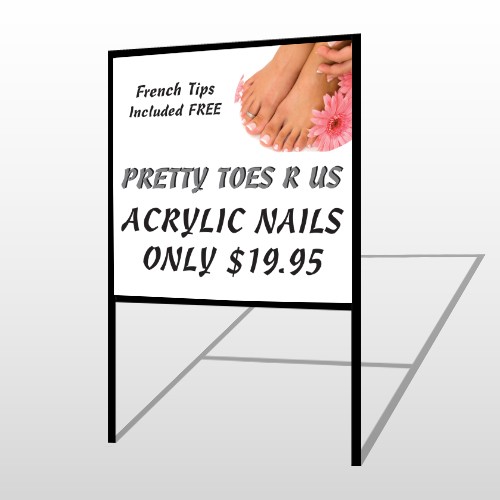 Floral Pedicure 293 H Frame Sign