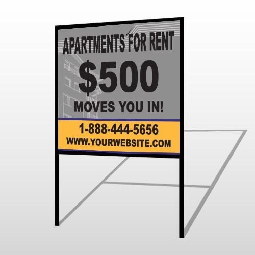 Gray Buildings 866 H-Frame Sign