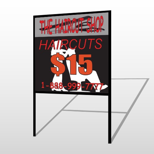 Haircut Scissors 644 H Frame Sign