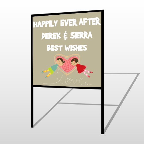 Heart Cartoon 06 H-Frame Sign