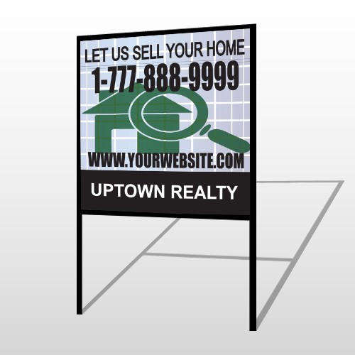 House Magnified 854 H-Frame Sign