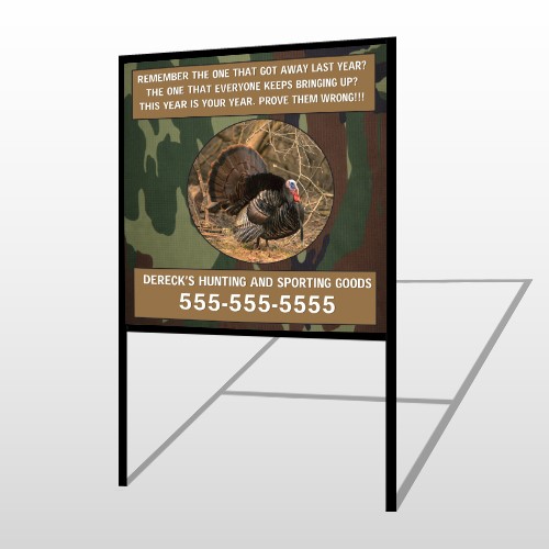 Hunt Turkey 409 H Frame Sign