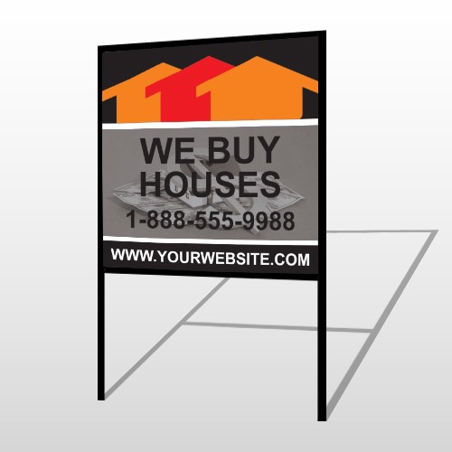 Money & Dollar Signs 853 H-Frame Sign