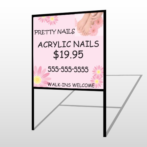 Nail Salon 291 H-Frame Sign
