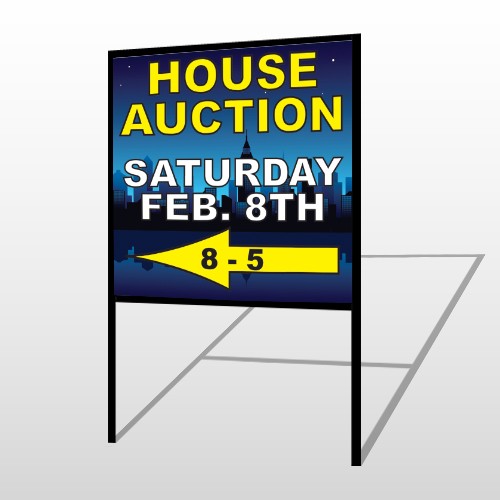 Open House Night City 708 H-Frame Sign