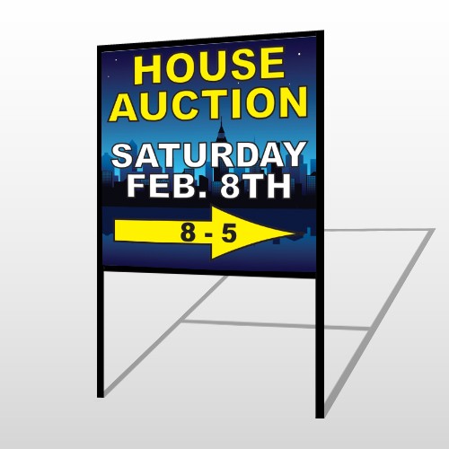 Open House Night City 709 H-Frame Sign