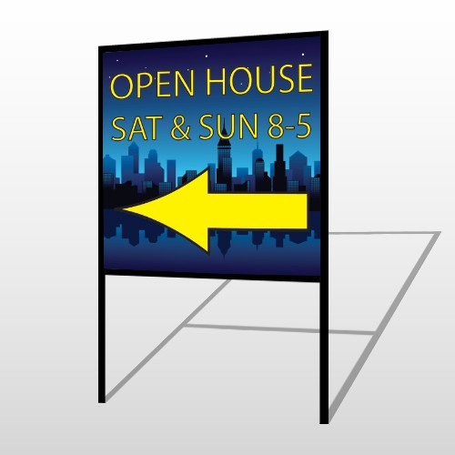 Open House Night City 706 H-Frame Sign