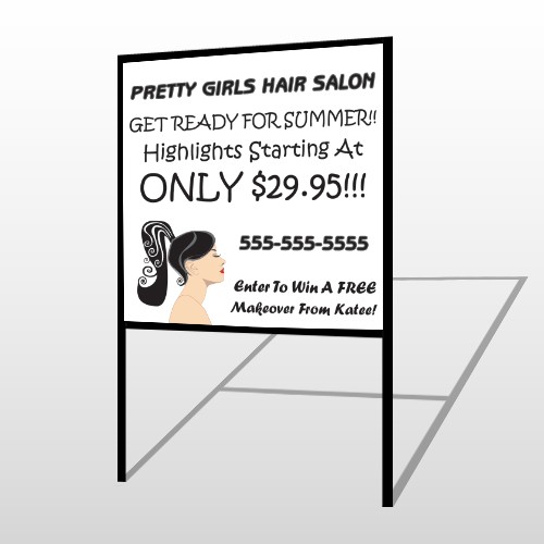 Pretty Girl Hair 290 H Frame Sign